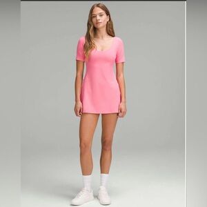 Lululemon Align Short Sleeve Dress Size 4 Sakura Pink
